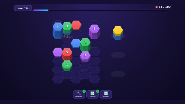 Hexa Stack colourful hexagon stacks
