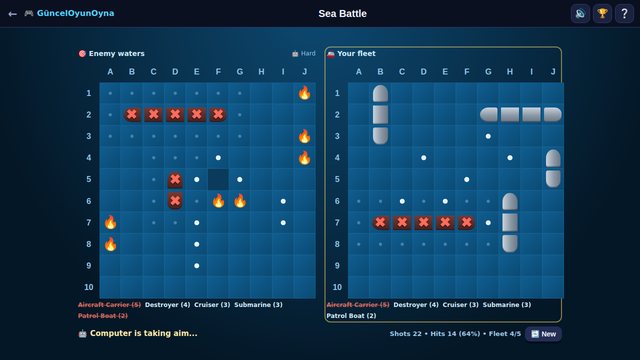 Sea Battle in progress