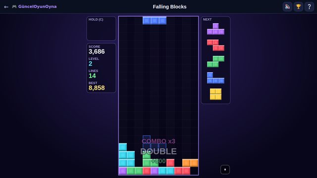 Falling Blocks game well