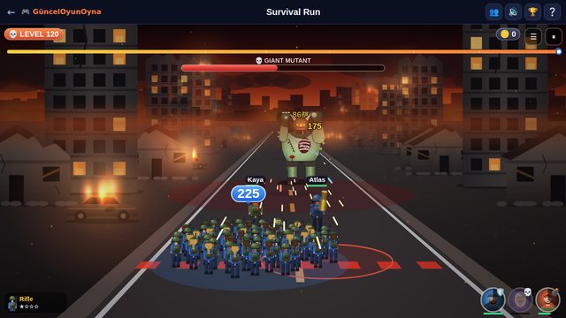 Survival Run giant mutant boss fight