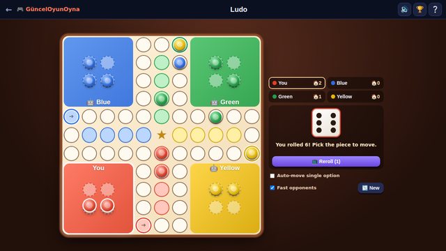 Choosing a piece to move in Ludo