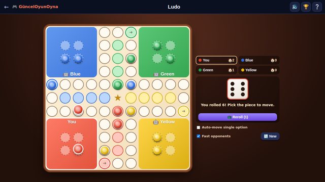 Ludo game in progress