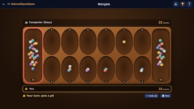 Mangala game in progress