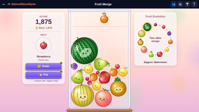 Fruit Merge giant watermelon and the fruit evolution circle