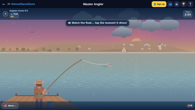 Master Angler: watching the float at the Village Pond