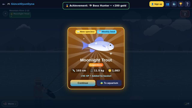 Master Angler: catch card for the legendary Golden-Scaled Carp