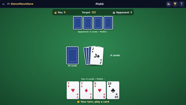 Pishti card table