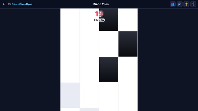 Piano Tiles: black tiles sliding down