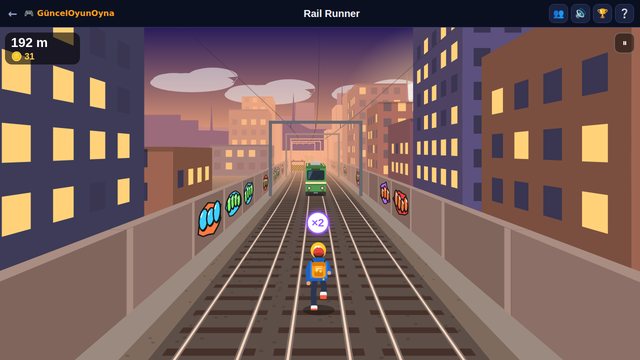 Rail Runner running between the tracks at sunset