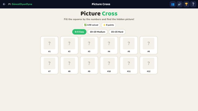 Picture Cross: gallery of solved puzzles