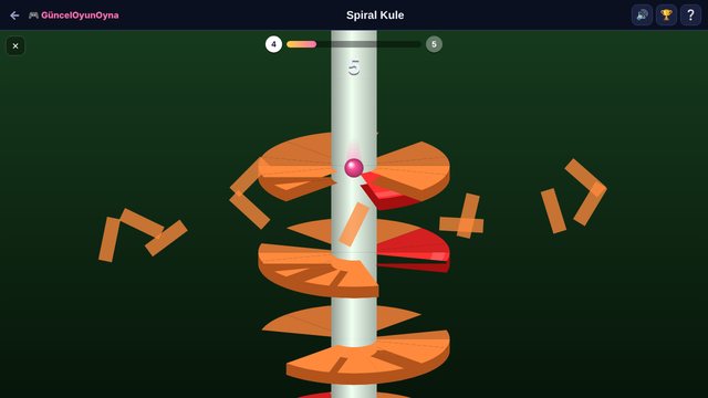 Spiral Tower spinning tower and bouncing ball