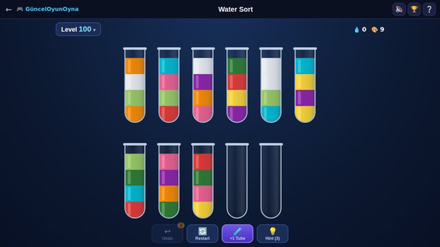 Water Sort colourful tubes
