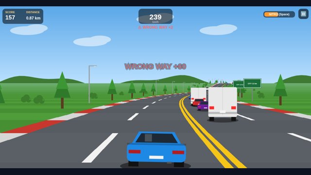 Traffic Rush wrong-way bonus