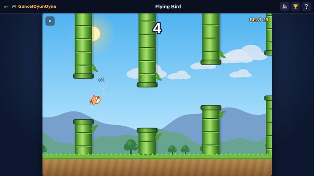 Flying Bird bamboo columns in daylight