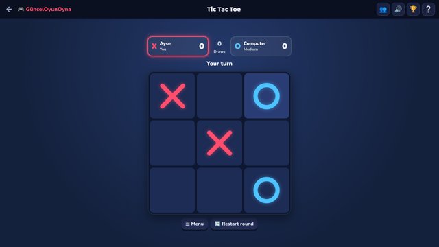 Tic Tac Toe: a classic 3×3 game against the computer