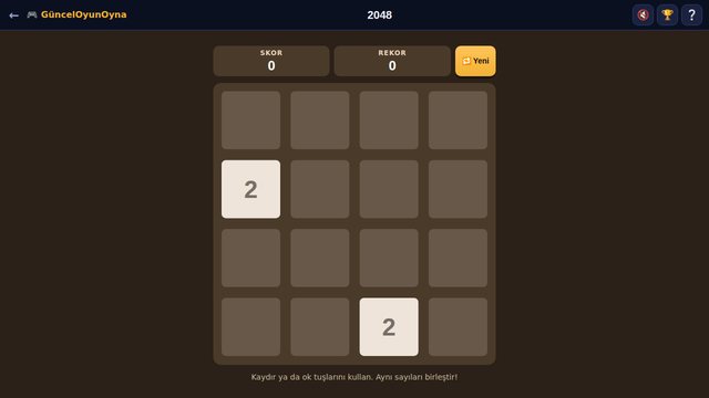 2048 oyun tahtası