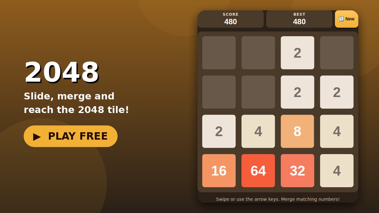 2048 game screen