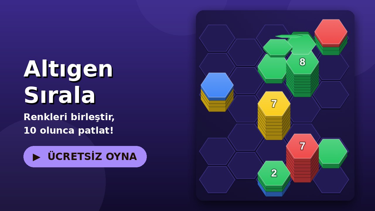 Altıgen Sırala oyun ekranı