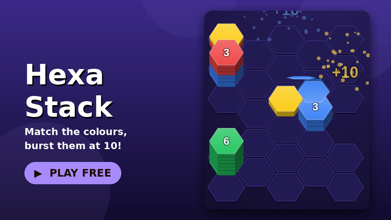 Hexa Stack game screen