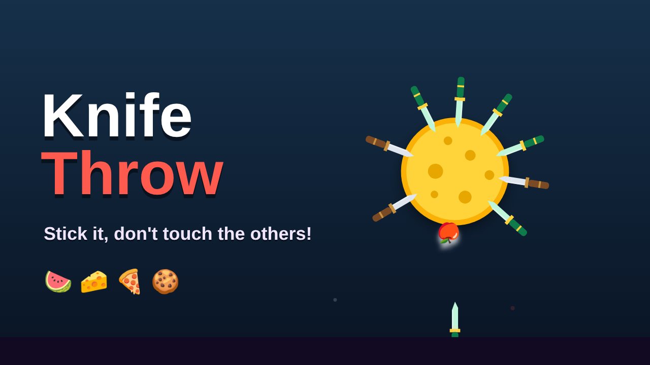 Knife Throw game screen