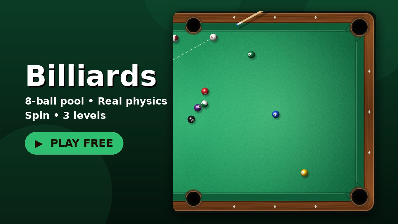 Billiards game screen
