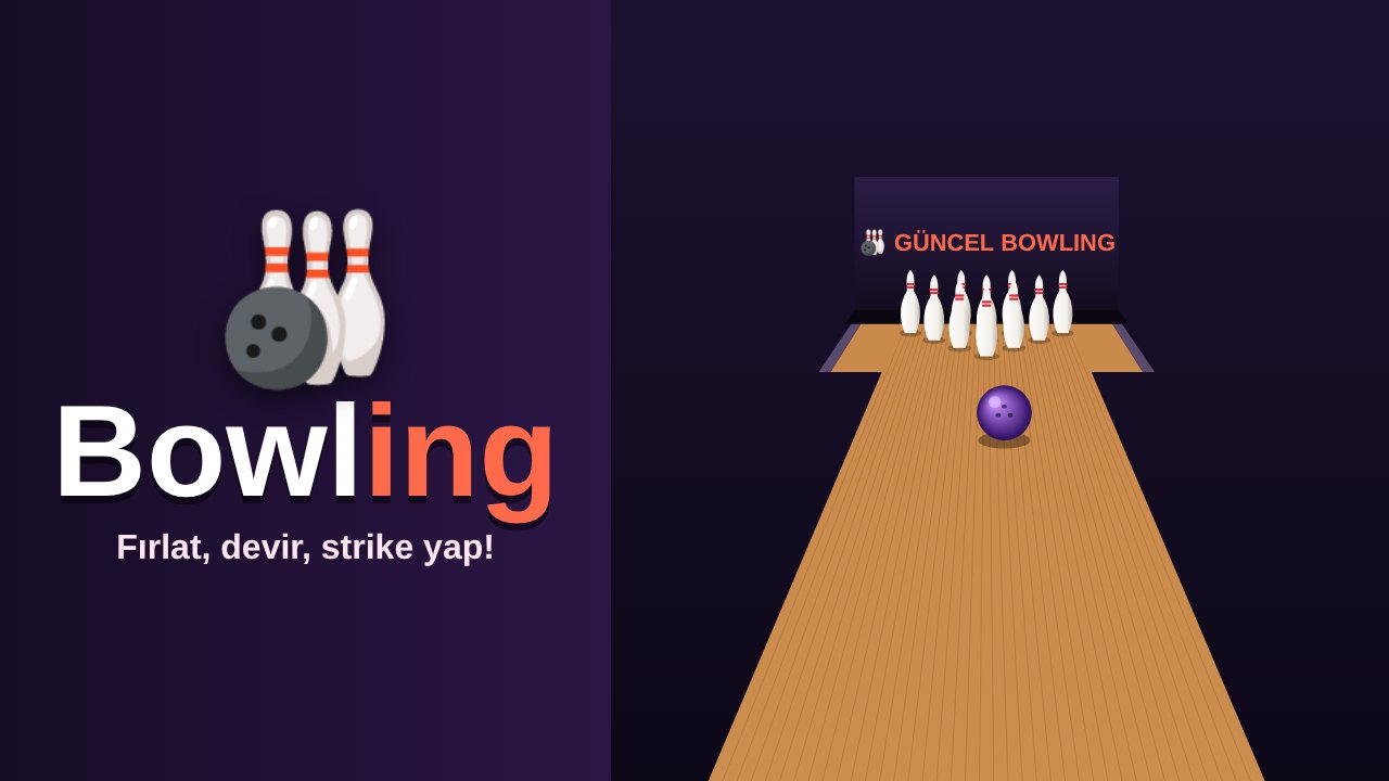 Bowling oyun ekranı
