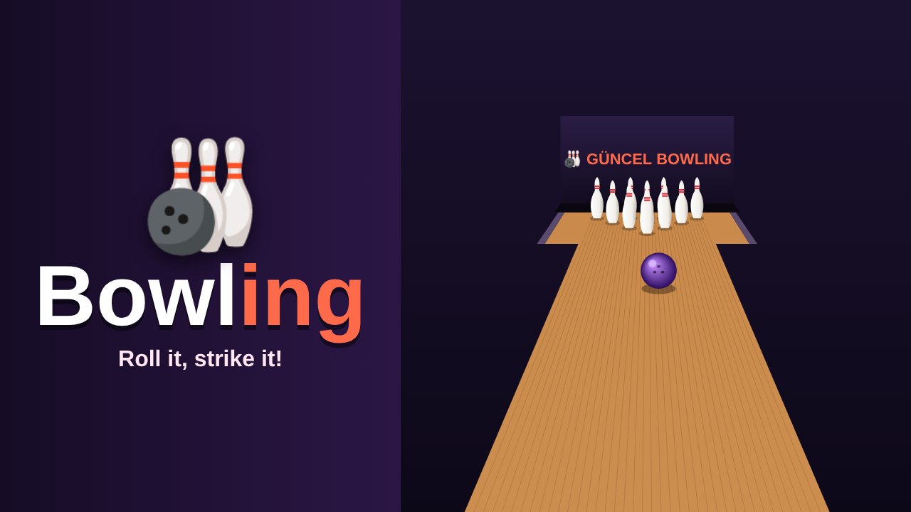 Bowling game screen