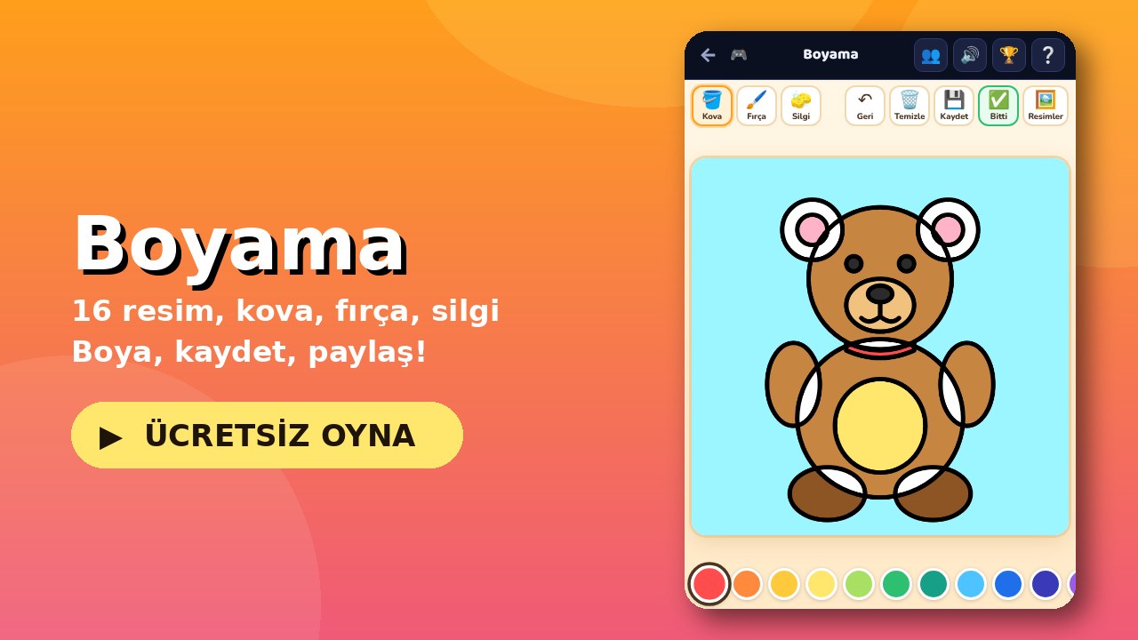 Boyama oyun ekranı