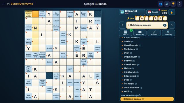 Çengel Bulmaca 13x11 büyük zor bulmaca