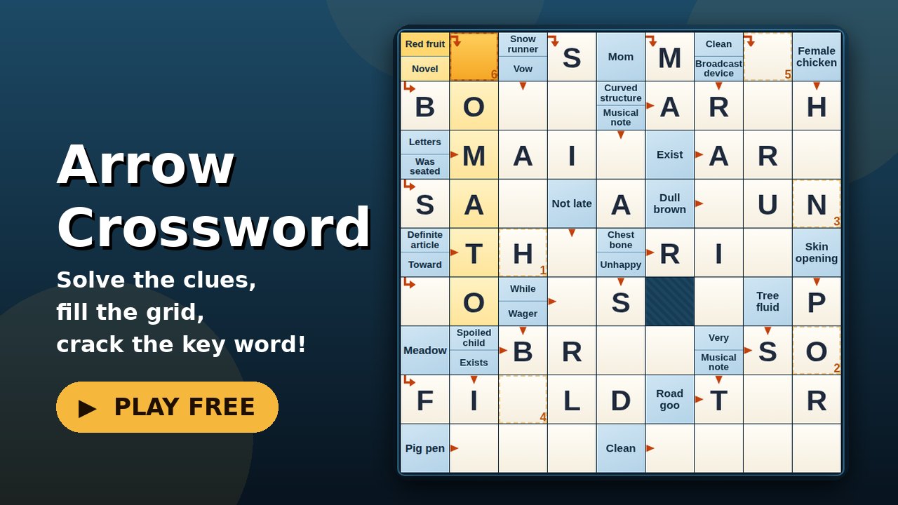 Arrow Crossword game screen