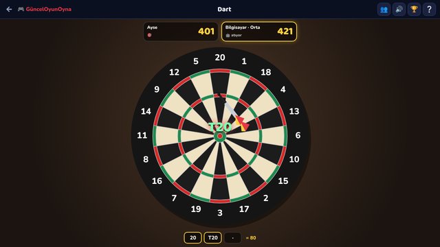 Dart: gerçek ölçülerde dart tahtası