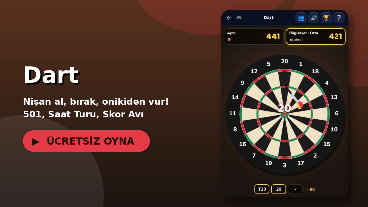 Dart oyun ekranı