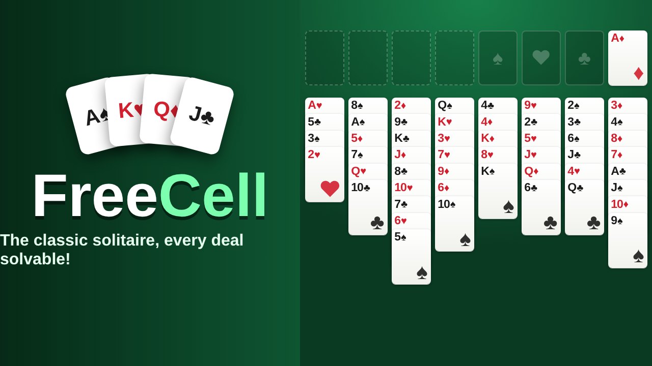 FreeCell game screen