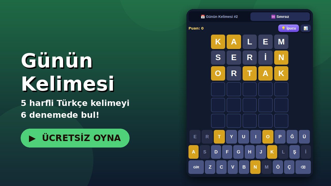 Günün Kelimesi oyun ekranı