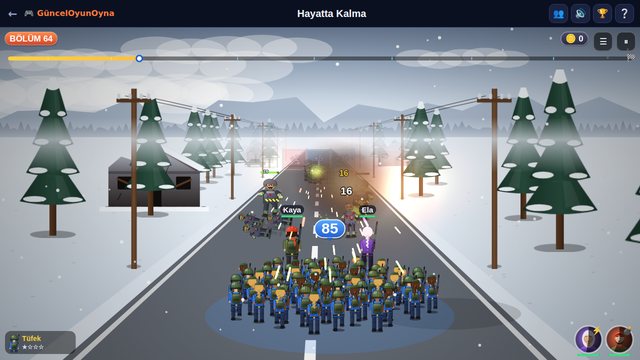 Hayatta Kalma kalabalık ordu zombi sürüsüne ateş ediyor