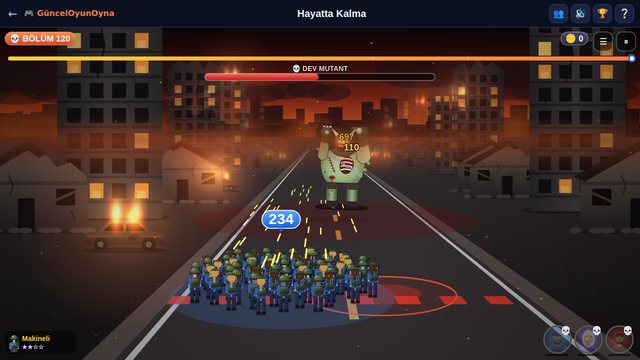 Hayatta Kalma dev mutant boss savaşı