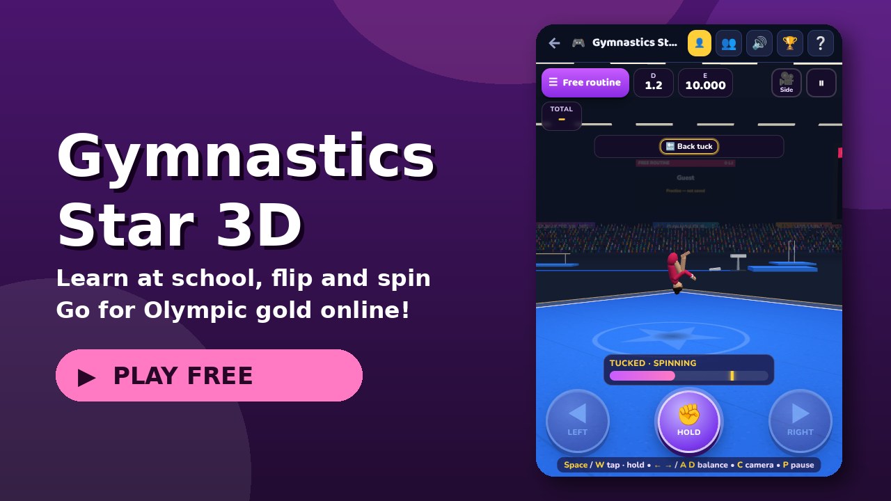 Gymnastics Star 3D game screen