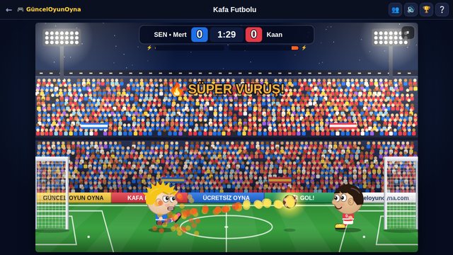 Kafa Futbolu ateşli süper vuruş