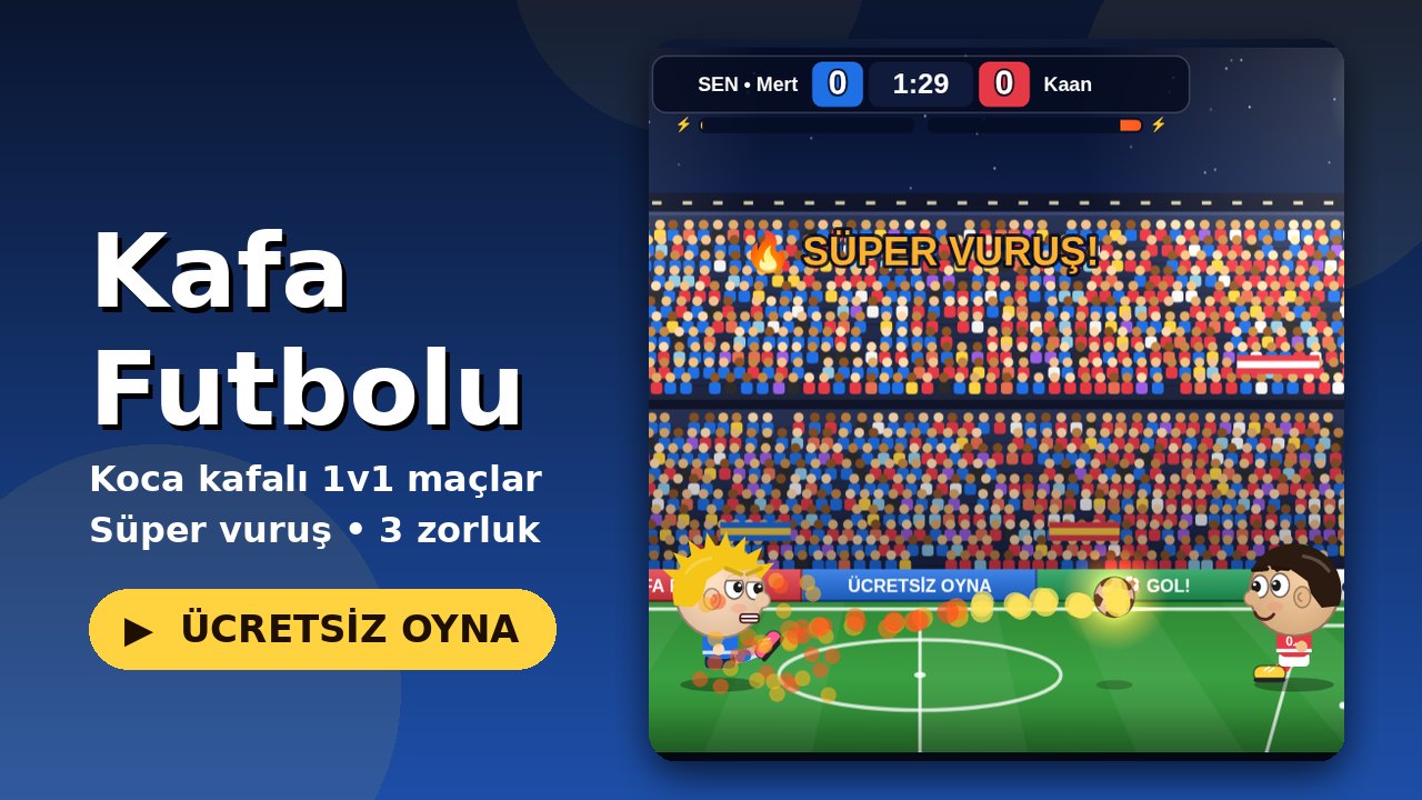 Kafa Futbolu oyun ekranı