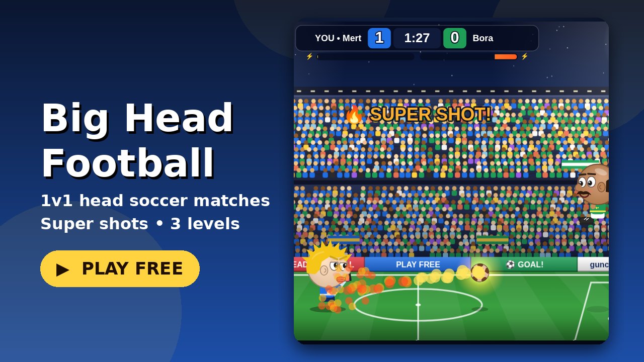 Big Head Football game screen