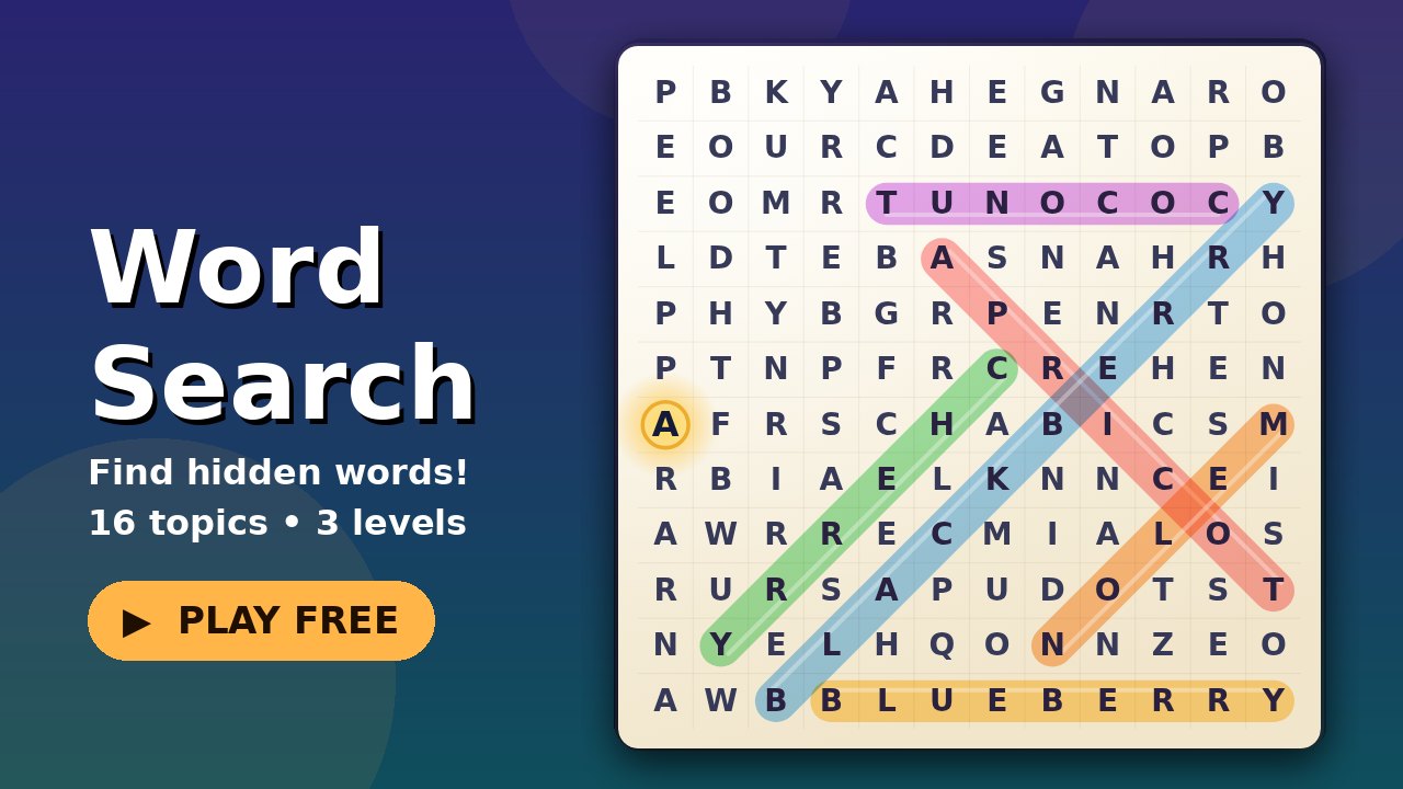 Word Search game screen