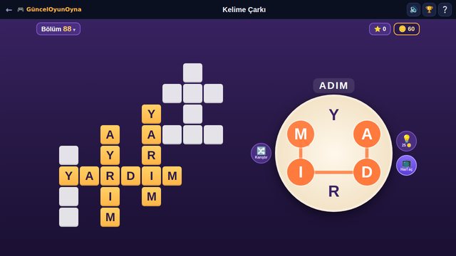 Kelime Çarkı kelime oluşturma