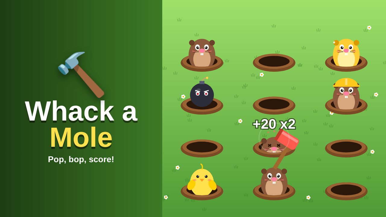 Whack a Mole game screen