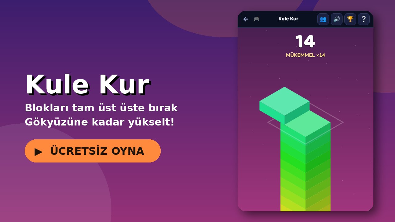 Kule Kur oyun ekranı