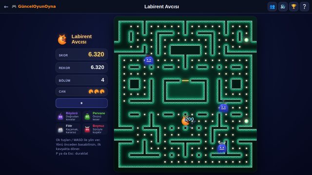 Labirent Avcısı güç topu sonrası korkmuş mavi Gölgeler