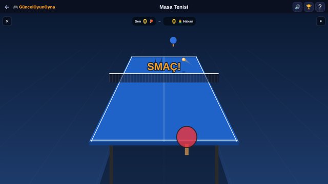 Masa Tenisi smaç vuruşu