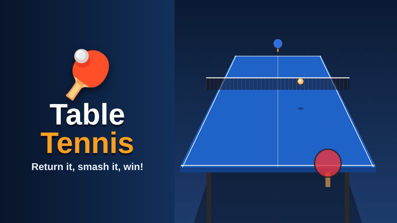 Table Tennis game screen