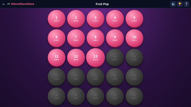 Fruit Pop level map