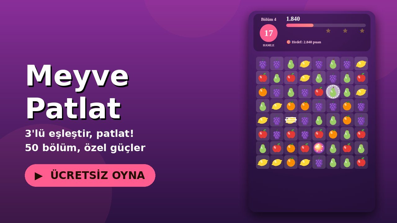 Meyve Patlat oyun ekranı