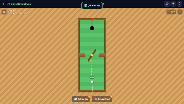Mini Golf yel değirmeni deliği ve nişan alma